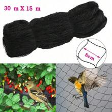 100*50 Ft Rectangular Shape Anti Bird Net Polyester Material Fruit/ Vegetable/ Flower/ Fish/ Animal Protecting Net Mesh Net For Garden/ Farm/ Pond/ Field - 黑色 - 查看 2