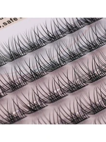 120 szt. C/D Curl Lash Clusters DIY Eyelash Extension 8-16mm Cluster Lashes Wispy Individual Lashes Naturalne przedłużanie rzęs Wodoodporne rzęsy z norek Nadające się do codziennego lub okazjonalnego noszenia - Czarne - Zobacz 3