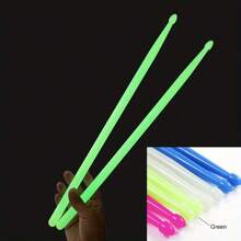 1 par de baquetas luminosas de 5A con punta en forma de gota de agua, de nailon de color neón, ideales para principiantes y artistas en el escenario