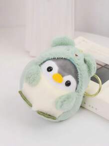 1 件可爱的 10 厘米/3.94 英寸布艺企鹅钥匙扣装饰，超柔软泰迪熊企鹅服装，完美的生日礼物，情人节