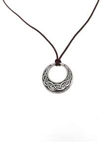 Vintage Viking Celtic Knot Round Pendant Necklace, Adjustable PU Leather Chain, Norwegian Nordic Style Jewelry, Fashion Party Accessory, Amulet Birthday Gift - Necklace - View 14