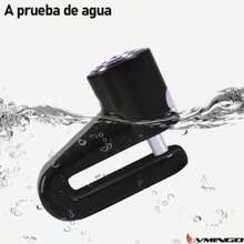 Candado Disco Aluminio Motocicleta Bicicleta Segura Proteccion Anti Robo Freno Bloqueo Lock Compacto Vmingo Mexico - Negro - Ver 3