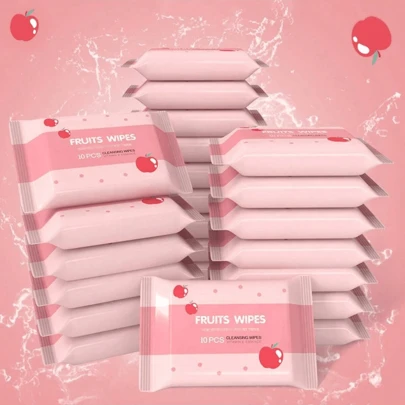 100 piezas de toallitas - 10 paquetes de toallitas húmedas portátiles desechables, para limpieza de cocina, limpieza de manchas, adecuadas para limpieza doméstica diaria, accesorios de viaje al aire libre, regalos de Halloween y Navidad