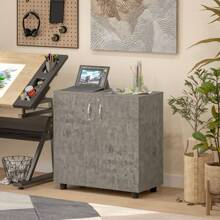 Vinsetto Lockable Filing Cabinet, 2-Tier Storage Cabinet, Office Storage Cabinet With 2 Keys For Home Office, Grey - Grey - View 6