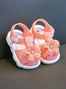 Sandalias de niños con diseño de carro de dibujos animados, suela blanda para interior/exterior, tipo slip-on, para verano, para niños