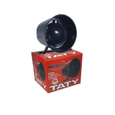 Sirene Piezoelétrica Bel Morey Taty 120dB Preta