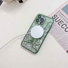 Electroplating Mechanical Pattern Mobile Phone Case, Magnetic Mobile Phone Case With Lens Film Protective Cover Suitable For IPhone14/14pro IPhone14ProMAXiPhone13pro Gift For Birthday, Mother, Family, Friends, Boyfriend, Girlfriend - Pink - View 8