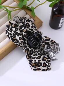 1个复古豹纹蝴蝶结发夹，优雅时尚发爪发饰，适合日常和节日佩戴的时尚发夹，优雅发饰 - 彩色 - 查看 5