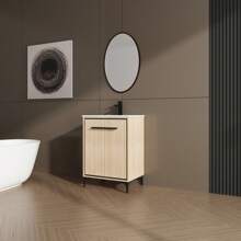 30 Inch Bathroom Vanity Base With Basin, Storage Cabinet With Doors, Engineered Wood,Christmas