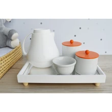 Baby Hygiene Kit Care Bedroom Porcelain Thermal Tray Bath Girl Boy K072 - 橘色 - 查看 6