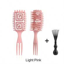 Lược định hình tóc xoăn, Lược chải tóc xoăn, Lược tạo kiểu tóc xoăn, Lược chải tóc có lỗ thông hơi, Dùng để chải và định hình tóc xoăn cho nam và nữ để giảm kéo - Nhiều màu - Xem 13