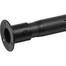 Barras de clóset para colgar ropa, barra de clóset resistente de 17 a 41 pulgadas, barra ajustable para colgar ropa, barra de metal para cortina de ducha para clóset, armarios, baño, ventanas - Negro Mate - Ver 2