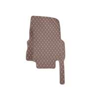 Vonzasi Car Floor Mats For Renault For Clio 4 2012-2018,Full Coverage All Weather Non-Slip Premium Leather,Coffee