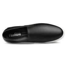 1 Pair Of Shoes Men's New Business Leather Shoes Soft Soled Work Footwear Outdoor Non Slip Formal Shoes Fashion Casual Male Shoes - Black - View 3