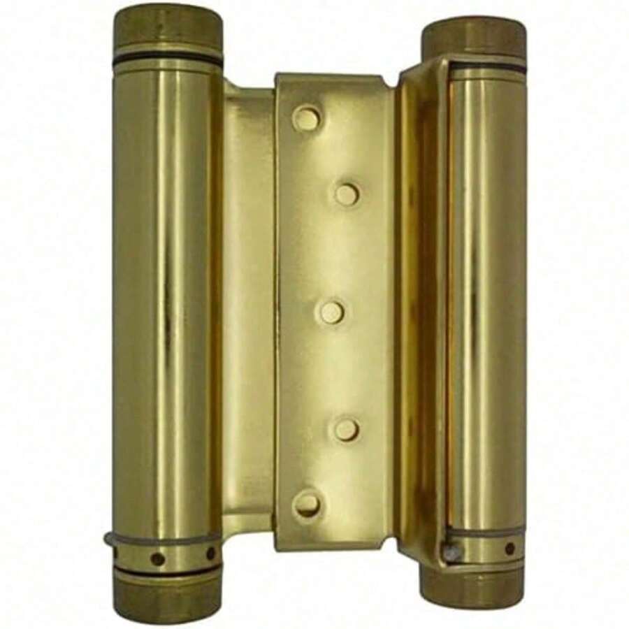 6" Double Action Spring Hinge, Saloon Swinging Cafe Door Hinge, Swing Door Hinges, Door Swing Commercial Grade Double Swing Hinges, Heavy Duty Door Hinge, Polished Brass, 1 Unit - Polished Brass - View 1