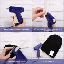 3000 Pieces Plastic J Hook Fasteners Clothing Tagging Fasteners Hanging Tag Fasteners For Tag Label, Standard Tagging Barbs, 3 Sizes, 1.5 Inch, 2.2 Inch, 2.8 Inch (1500)