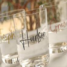 1pc 3-6 Inch Labels, Name Decal, Personalized Custom Name Tag Stickers, Custom Decal Stickers, Name Stickers, Date Stickers, DIY Gifts, Handmade, Handwriting, Wedding Stickers, Gift Stickers. Customizable Holographic Name Stickers For Water Bottles, Lunch Boxes, Personal Items, Glass, Cups, Rolls, Balloons, Calligraphy Stickers, Gift Box Decorations, Custom Text Glitter Name & Word Stickers, Wedding Favors,Warm Ambience, Autumn Home Refresh, Xmas Decoration