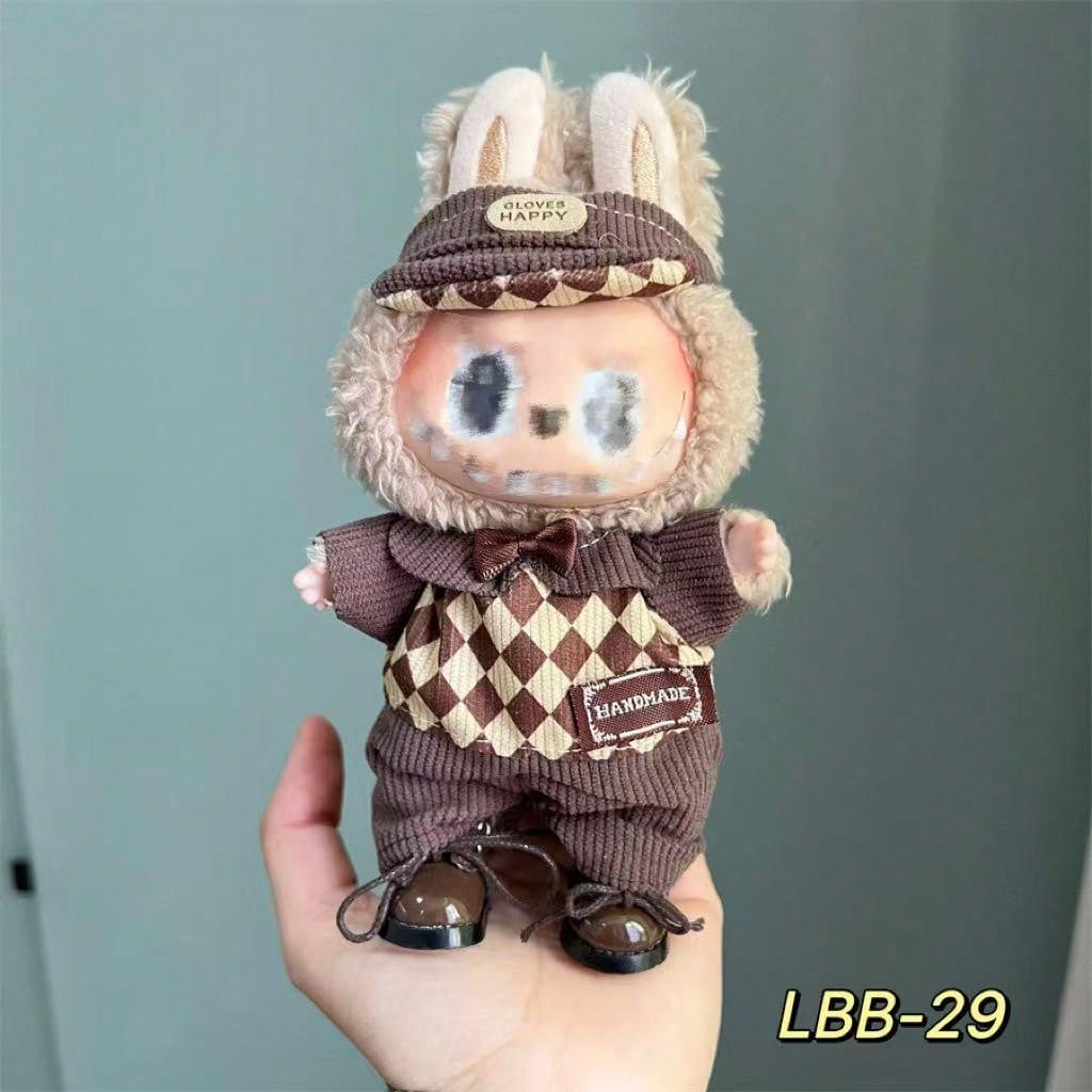Labubu Plush Doll 17cm Clothing Set For 1st And 2nd Generation Labubu