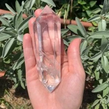 Stunning Natural Transparent Quartz Double Pointed Gemstones - Perfect Home Decoration And Unique Gift Creative Crystal Decoration - White - View 5