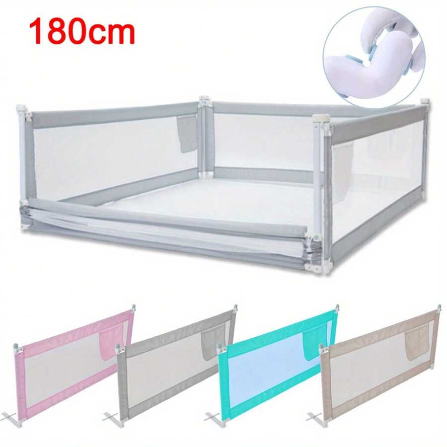 180CM Bed Guards Folding Bed Rail Protection Guard - Grey - View 1