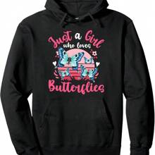 Butterfly Just A  Who Loves Butterflies Pullover Hoodie