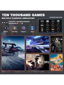 Game Stick 4k GD10 64GB Console 37000 THOUSAND Games + 2 Controls - Black - View 5