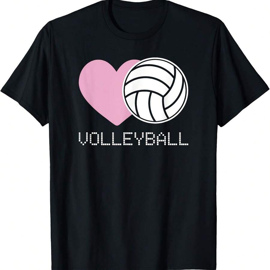 Heart Love Volleyball T-Shirt