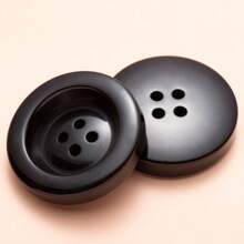 4件装毛呢大衣纽扣批发 女式纽扣 黑色风衣纽扣 毛衣纽扣 羽绒服纽扣 衣服纽扣 各类纽扣 - 黑色 - 查看 2