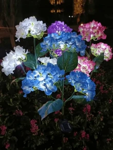 1 件 3 朵花太阳能花园桩灯，防水户外装饰草坪灯，带人造植物，非常适合主题餐厅、咖啡馆、婚礼派对、花园、公园和其他娱乐场所