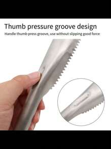 1pc Stainless Steel Fish Scale Scrapers - Quick And Efficient Cleaning - Ergonomic And Easy To Clean - Ideal For Restaurants And Food Truck Cooking Professionals