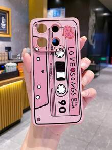 1 件涂鸦胶带图案手机壳适用于 Apple、/Galaxy、Infinix、Redmi、OPPO、VIVO、Realme - 粉色 - 查看 3