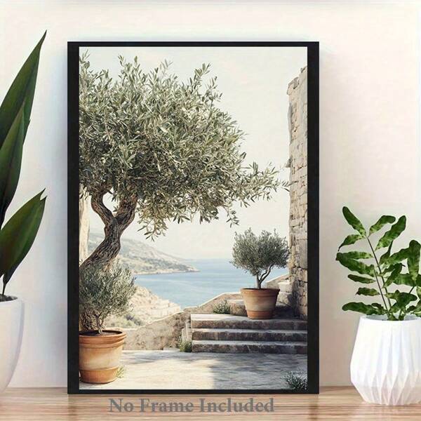 1pc Canvas Painting, Pleasant Afternoon Scenery, Modern Light Luxury Wall Art For Living Room, Bedroom, Studio, Hallway, Canvas Wall Art,Posters For Room,Home Decor,Room Decor Aesthetic,Room Decoration Stuff.Optional Frame, Room Decor