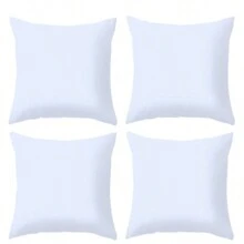 Kit 04 Plain 40X40 Cushion Covers With Zipper - White - View 1