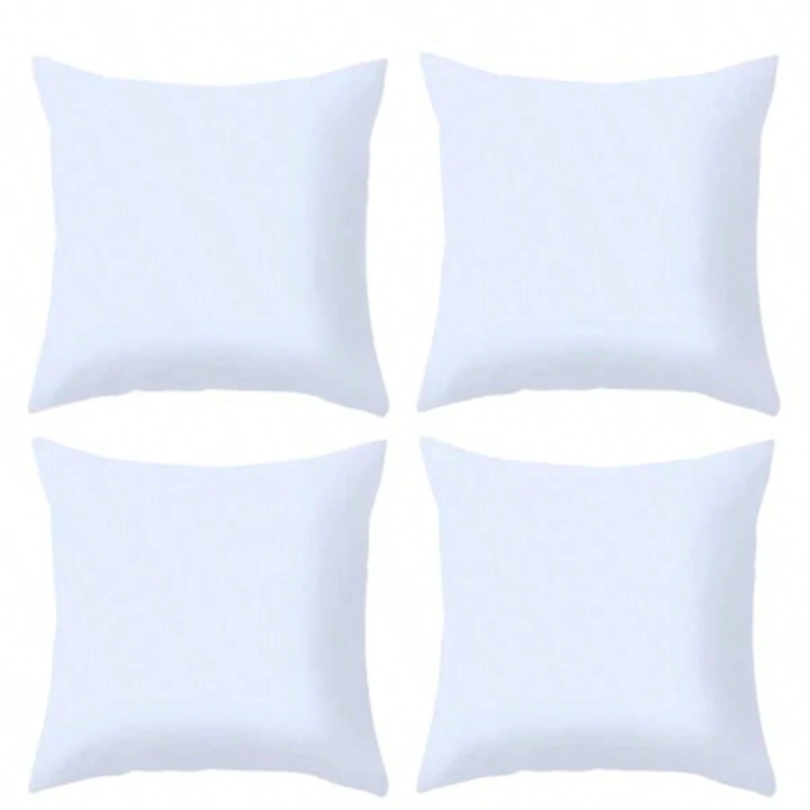 Kit 04 Plain 40X40 Cushion Covers With Zipper - White - View 1