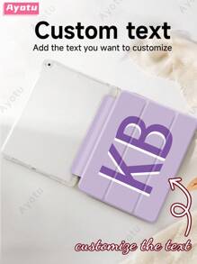 Customized Text 10th Gen Protective Case, Personalized Leather Cover Compatible With IPad 7/8/9th 10.2", Galaxy Tab S7/S8 11", Tab A7 Lite 8.7", DIY Tablet Protective Shell, Creative DIY Case, Kids, Family, Pets Customized Gift For Birthday, Anniversary, New Year, Back To School - Multicolor - View 6