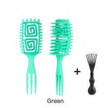 Lược định hình tóc xoăn, Lược chải tóc xoăn, Lược tạo kiểu tóc xoăn, Lược chải tóc có lỗ thông hơi, Dùng để chải và định hình tóc xoăn cho nam và nữ để giảm kéo - Nhiều màu - Xem 8