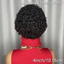 Short Kinky Curly Wigs Human Hair Pixie Cut Brazilian Human Hair Wigs For Women Natural Black Glueless Curly Human Hair Wigs Short Style Layered Wig