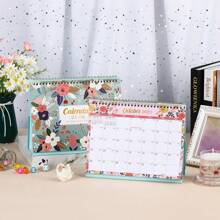 Desk Calendar 2025-2026 - Standing Flip 2025-2026 Desktop Calendar With Thick Paper, 9.8" X 8.3", Jul. 2025 - Dec. 2026, Memo Pages + Twin-Wire Binding + Unruled Blocks - Green And Pink - 8 英吋寬 x 9 英吋高 - 查看 7