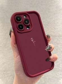 1 pieza Funda de teléfono a prueba de golpes con gráfico minimalista de línea de rosa, compatible con Apple y otros teléfonos, versión internacional, no la versión nacional - Multicolor - Ver 3