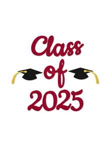 Ensemble de décalcomanies brillantes Classe de 2025 pour la décoration de la fête de remise des diplômes, sticker mural en papier doré et noir pour la fête de remise des diplômes