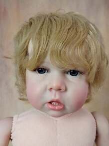Realistic 70 CM Big Size Reborn Baby Doll With Hand-Painted Skin And Visible Veins, 28 Inch Alive Soft Vinyl Newborn Bebe Cute Play House Toy Birthday Gift (Some Parts Random, Including Pacifier, Bottle, Diaper And Clothes Set) - Đen và trắng - Xem 6
