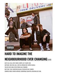 1 件复古《The Neighbourhood Wiped Out》专辑音乐封面简约艺术海报帆布画墙面印刷画房间家居装饰无框架 - 彩色 - 查看 20