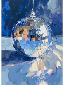 1 张海报热门蓝色墙壁艺术迪斯科舞厅家居装饰印刷少女柔软学院风多巴胺帆布画礼物无框架 - 彩色 - 查看 23