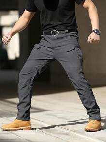 Waterproof And Windproof Military Tactical Pants - Grey - View 7