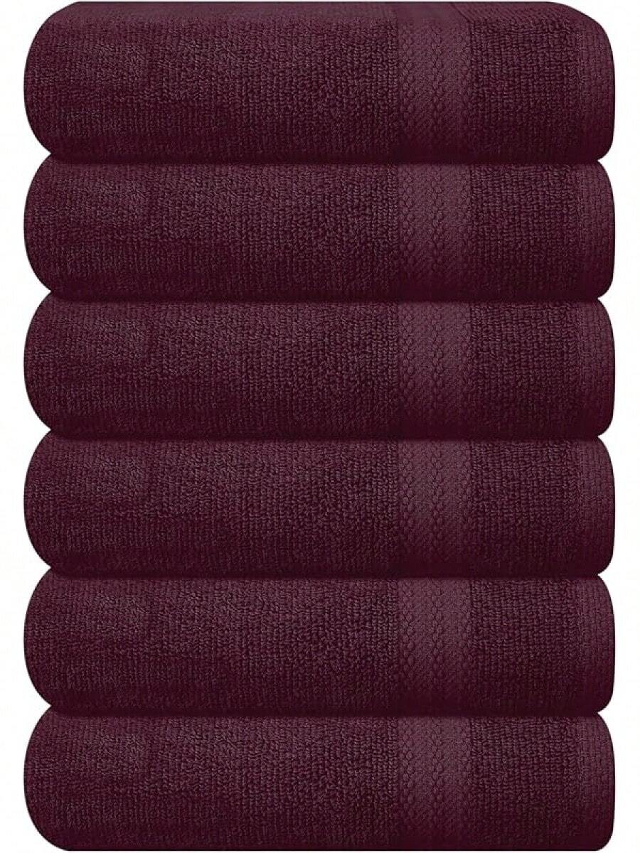 Ultra Soft 8-Piece Towel Set -% Ring Spun Cotton, 2 Oversized Bath Towels 27x54, 2 Hand Towels 16x28, 4 Wash Cloths 13x13 - Daily Use, Hotel & Spa - Olive Green, Luxury Towel Set - 勃根地 - 查看 1