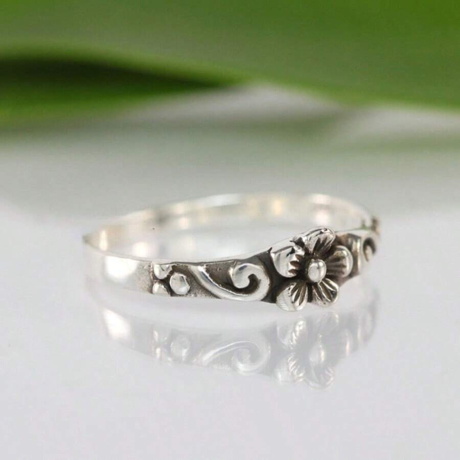 1 pieza Anillo de moda de señora con diseño bohemio vintage de flores y enredaderas, adecuado para uso diario, fiesta, celebración, regalo del Día de San Valentín