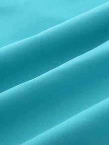 年轻女孩休闲时尚娃娃蕾丝边宽松沙滩裙派对公主裙夏季 - 淺色水洗藍 - 查看 6