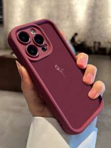1 pieza Funda de teléfono a prueba de golpes con gráfico minimalista de línea de rosa, compatible con Apple y otros teléfonos, versión internacional, no la versión nacional - Multicolor - Ver 2