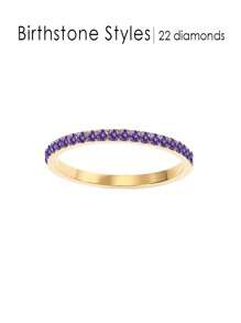 ORAZIO Anillos de piedra natal para mujer de acero inoxidable con rhinestones de colores para los 12 meses, anillo estético impermeable, nueva joyería