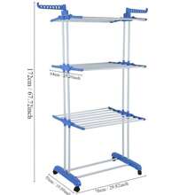 1pc Newly Upgraded With Thicker Pipe Diameter, Foldable Clothes Drying Rack, Stainless Steel Laundry Drying Rack, Equipped With Two Foldable Wings For Easy Storage, Drying Rack, Drying Racks